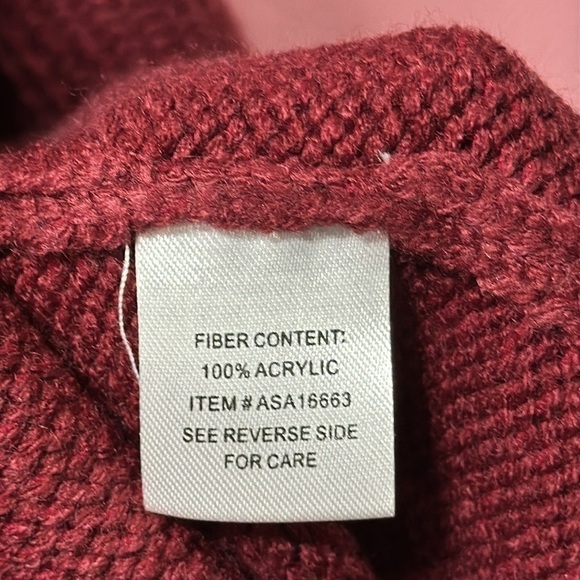 KORET Vintage Women’s Burgundy Knit Cardigan Size L - Picture 6 of 6